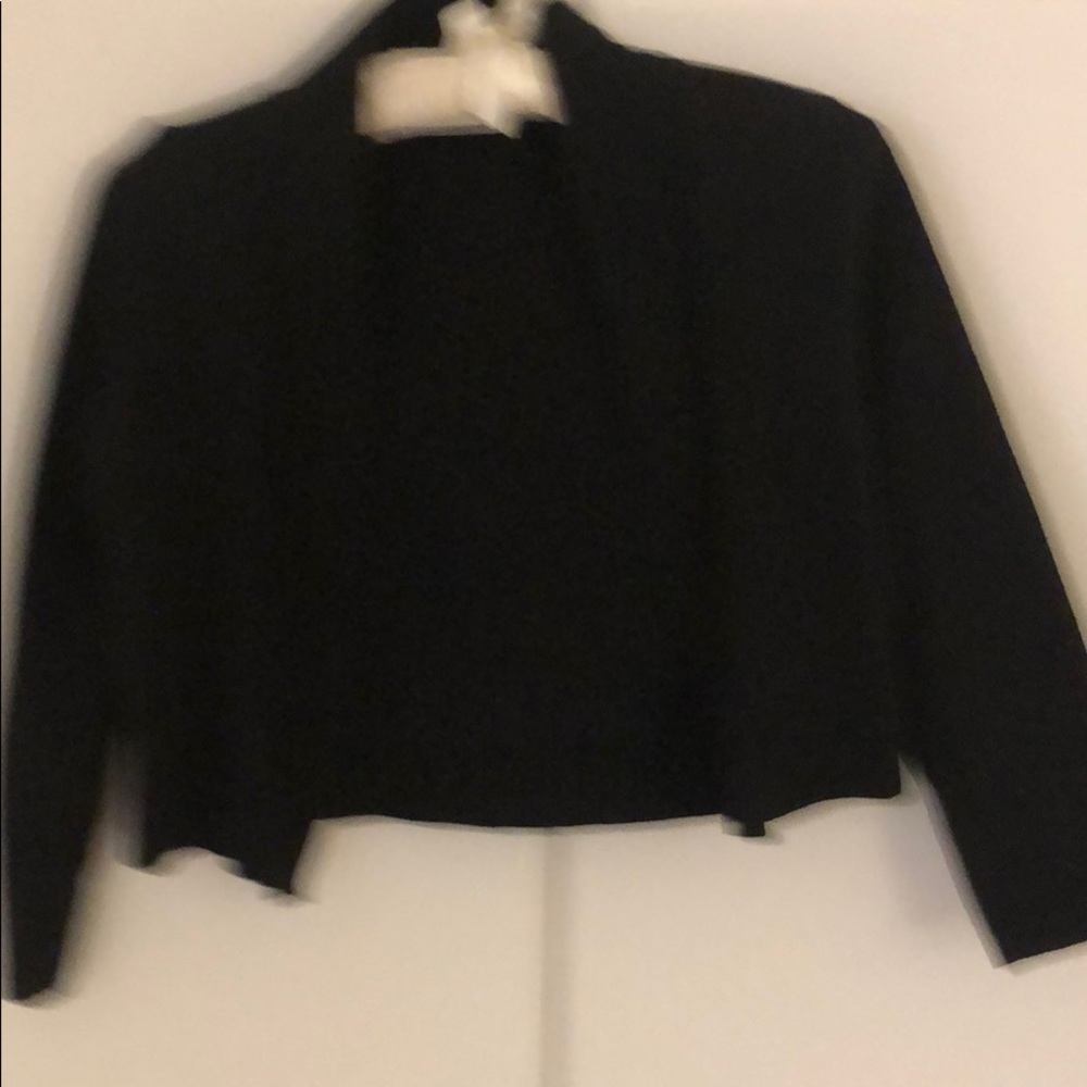 Calvin Klein black knit shrug sweater